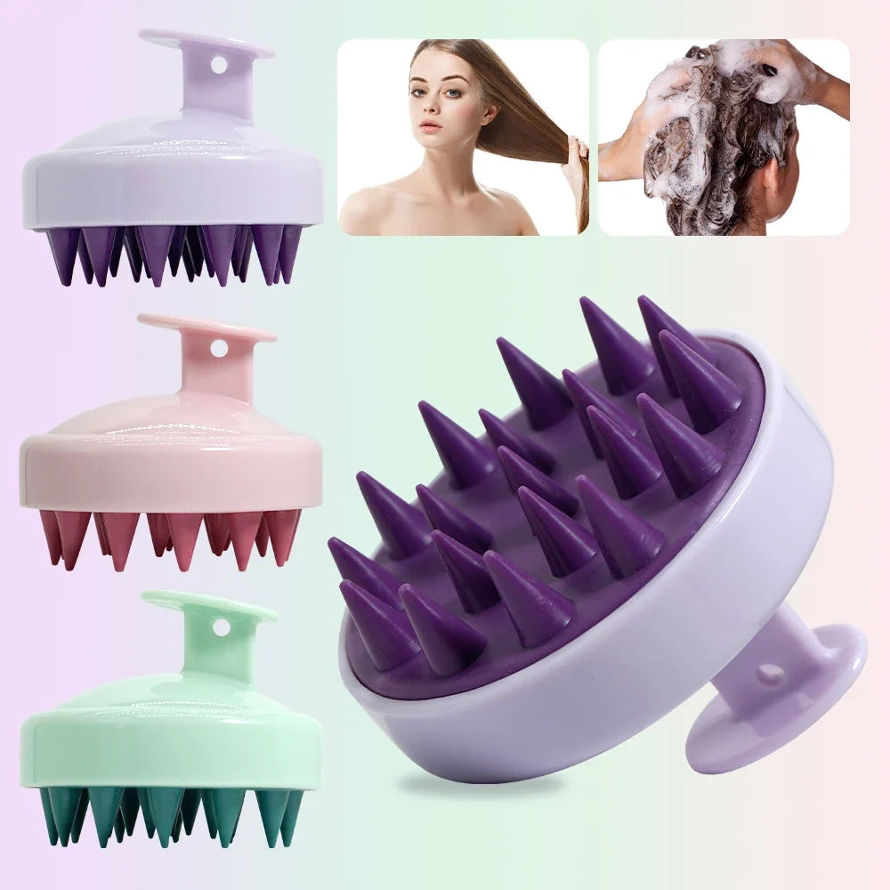 Silicone scalp massager color options