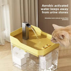 Fuente de agua para gatos vista lateral