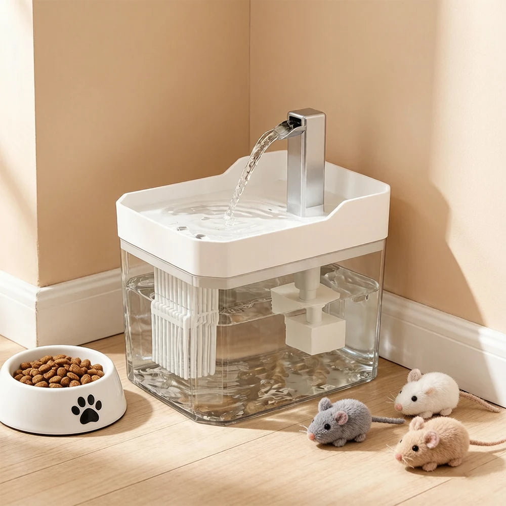 Fuente de agua para gatos