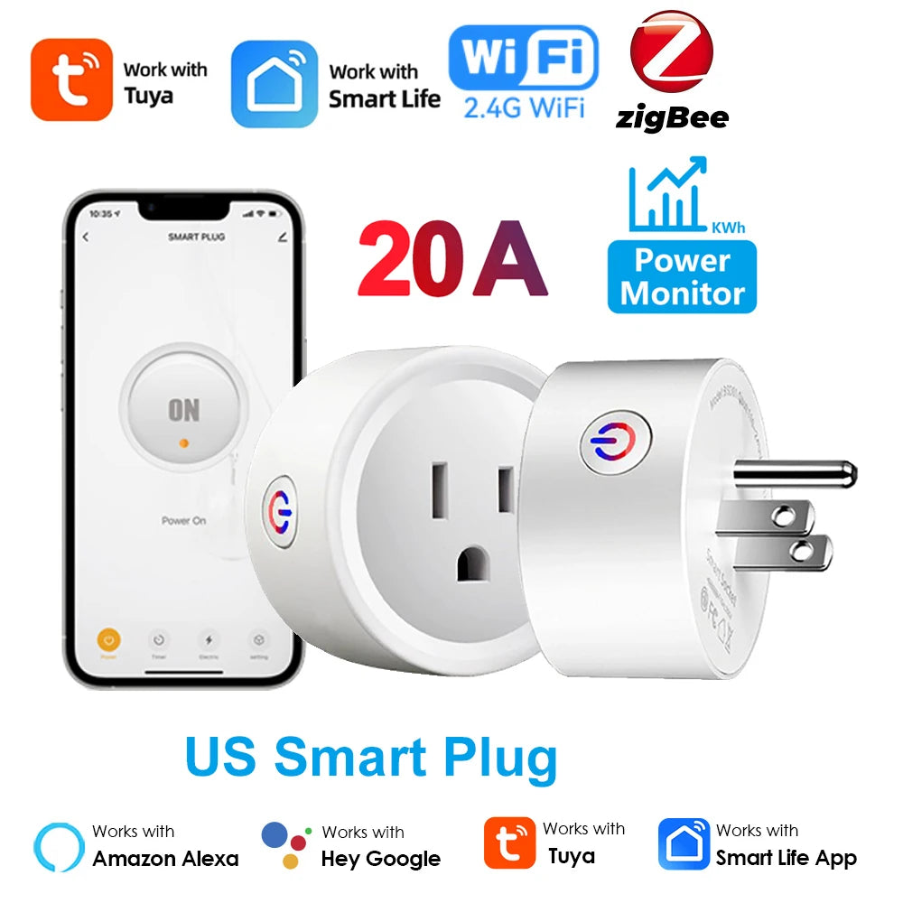 Enchufe Inteligente WiFi/Zigbee 20A