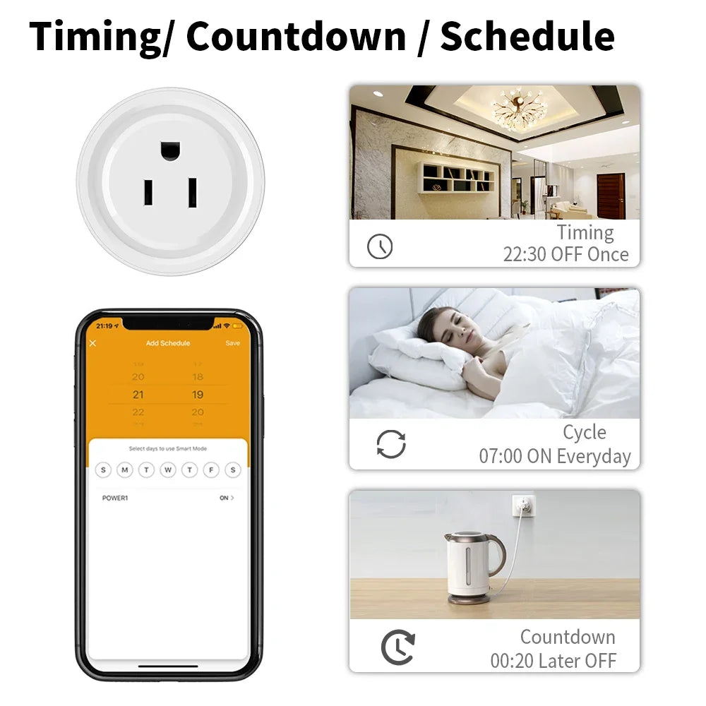 Smart WiFi/Zigbee Plug 20A - App & Voice Control