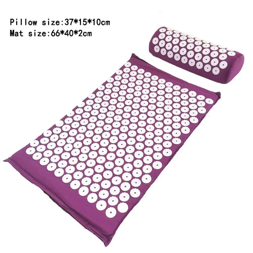 Esterilla de Acupresión con Almohada - en uso
