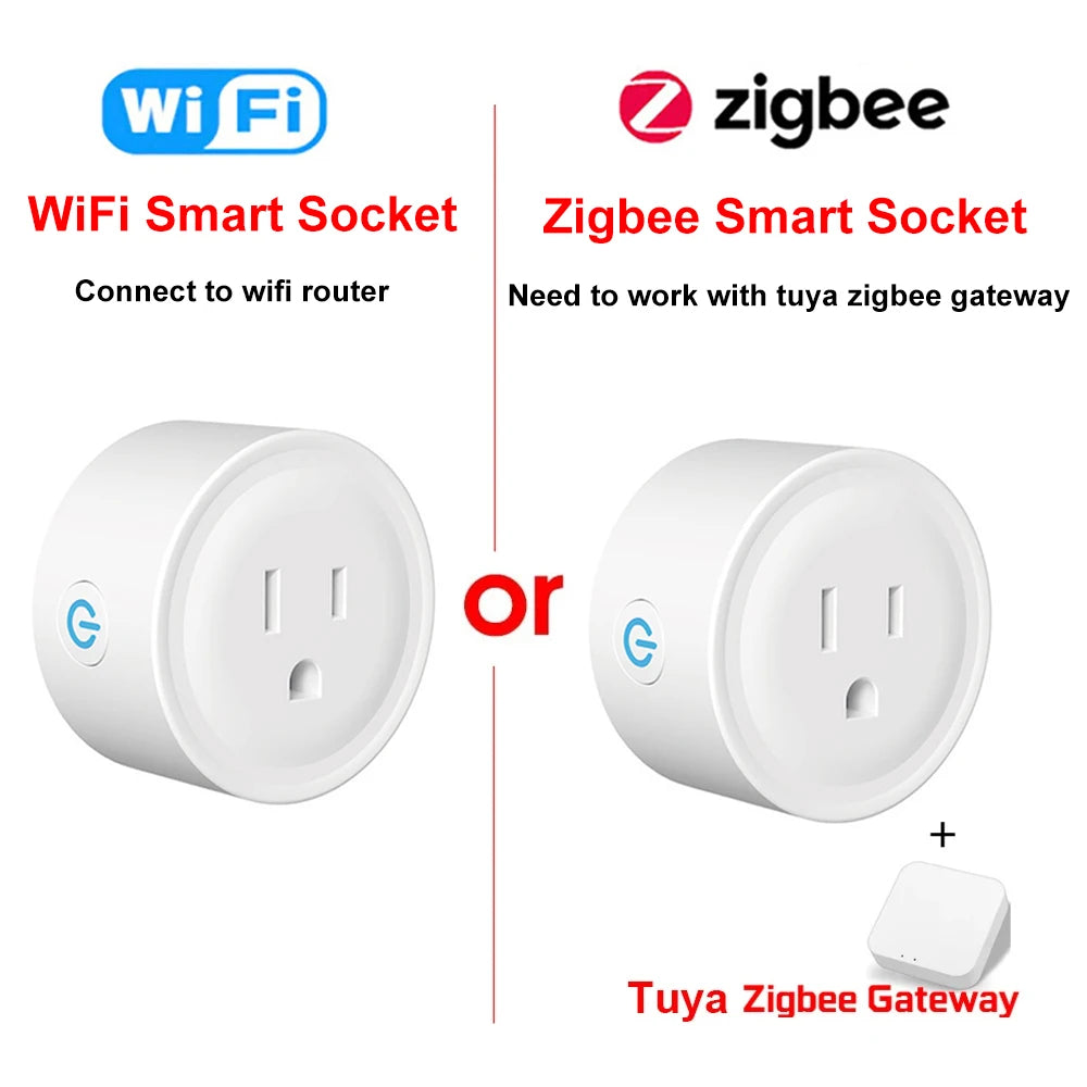 Smart WiFi/Zigbee Plug 20A - App & Voice Control
