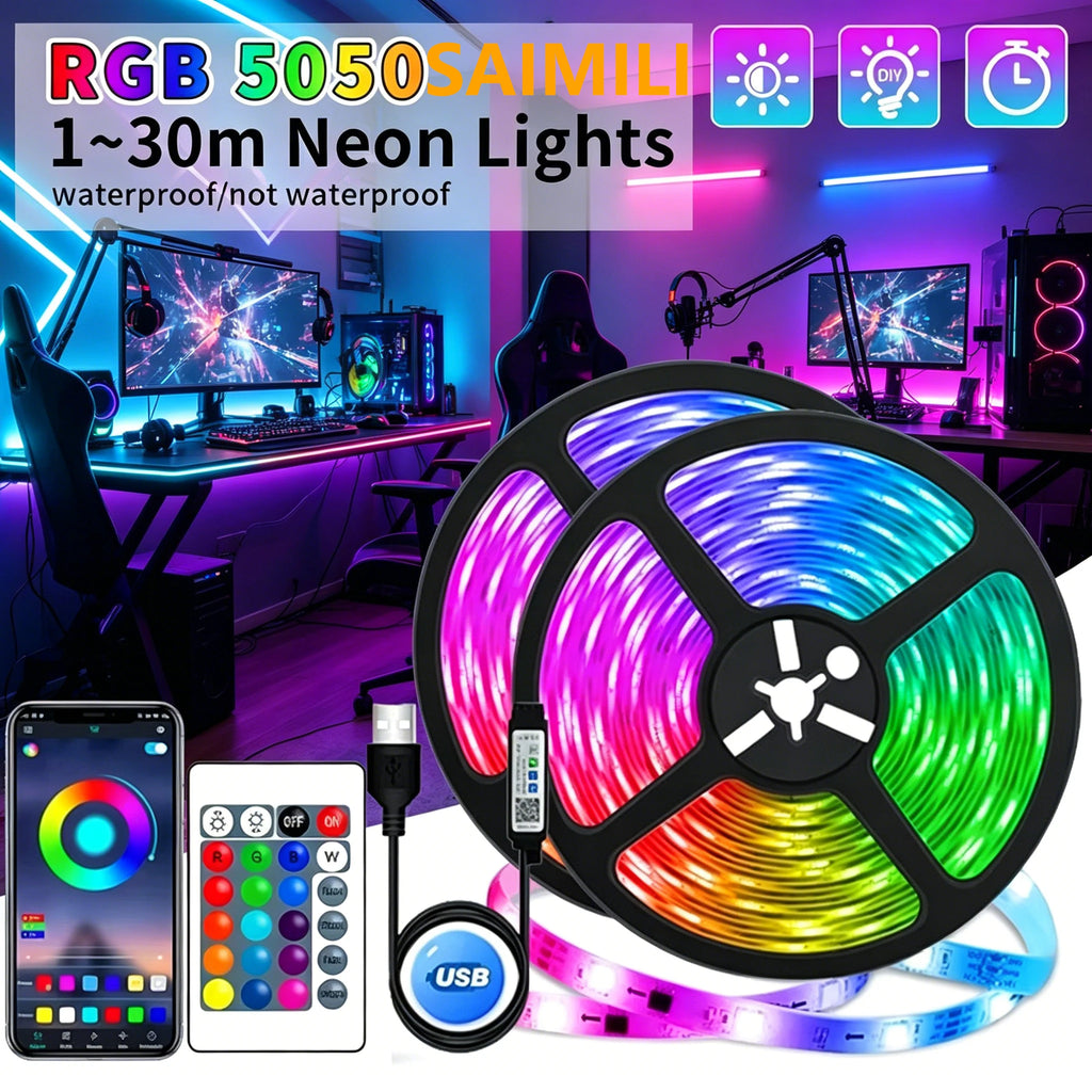 Tira de Luces LED RGB con Sincronización de Música