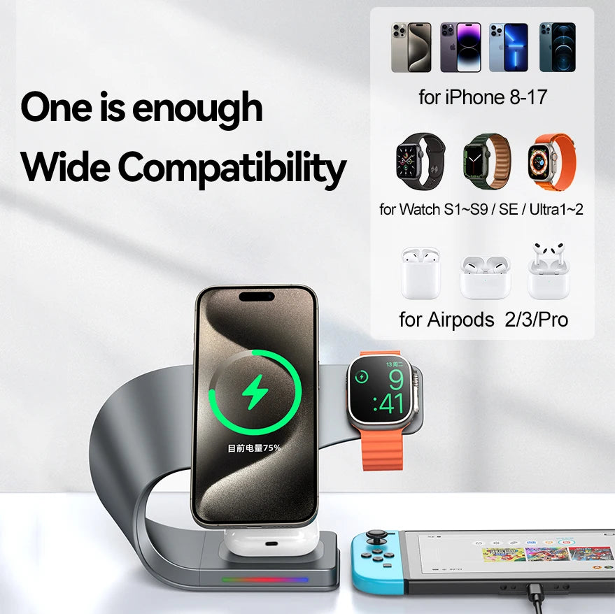 4-in-1 Magnetic Wireless Charging Station