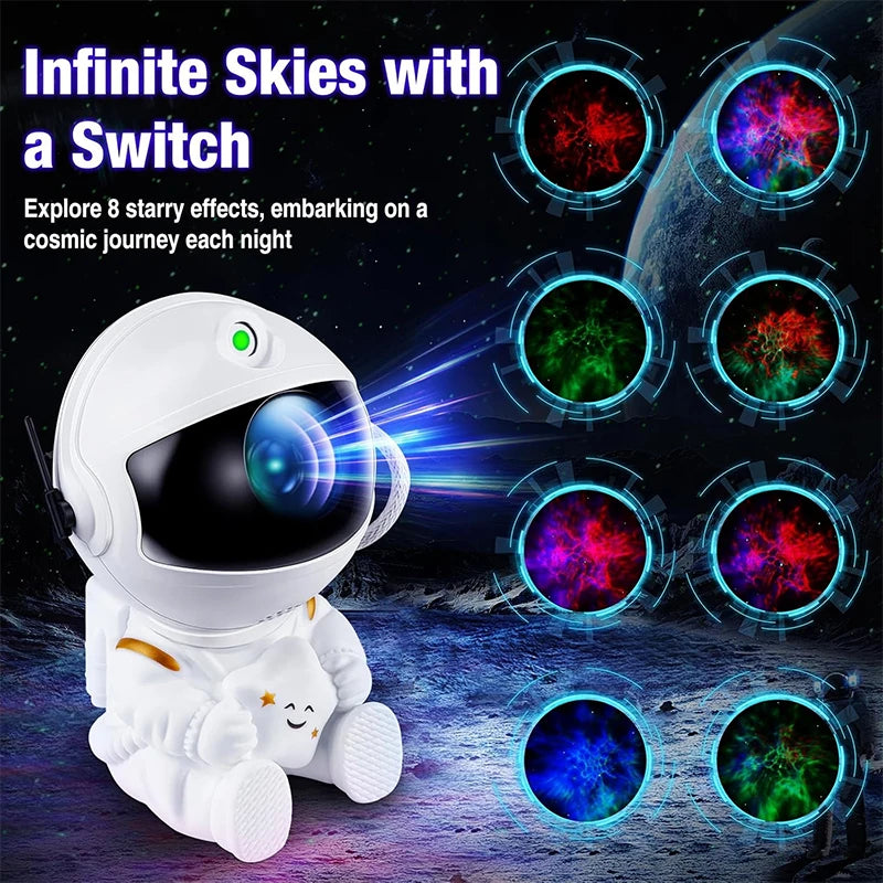 Astronaut Galaxy Projector - LED Night Light
