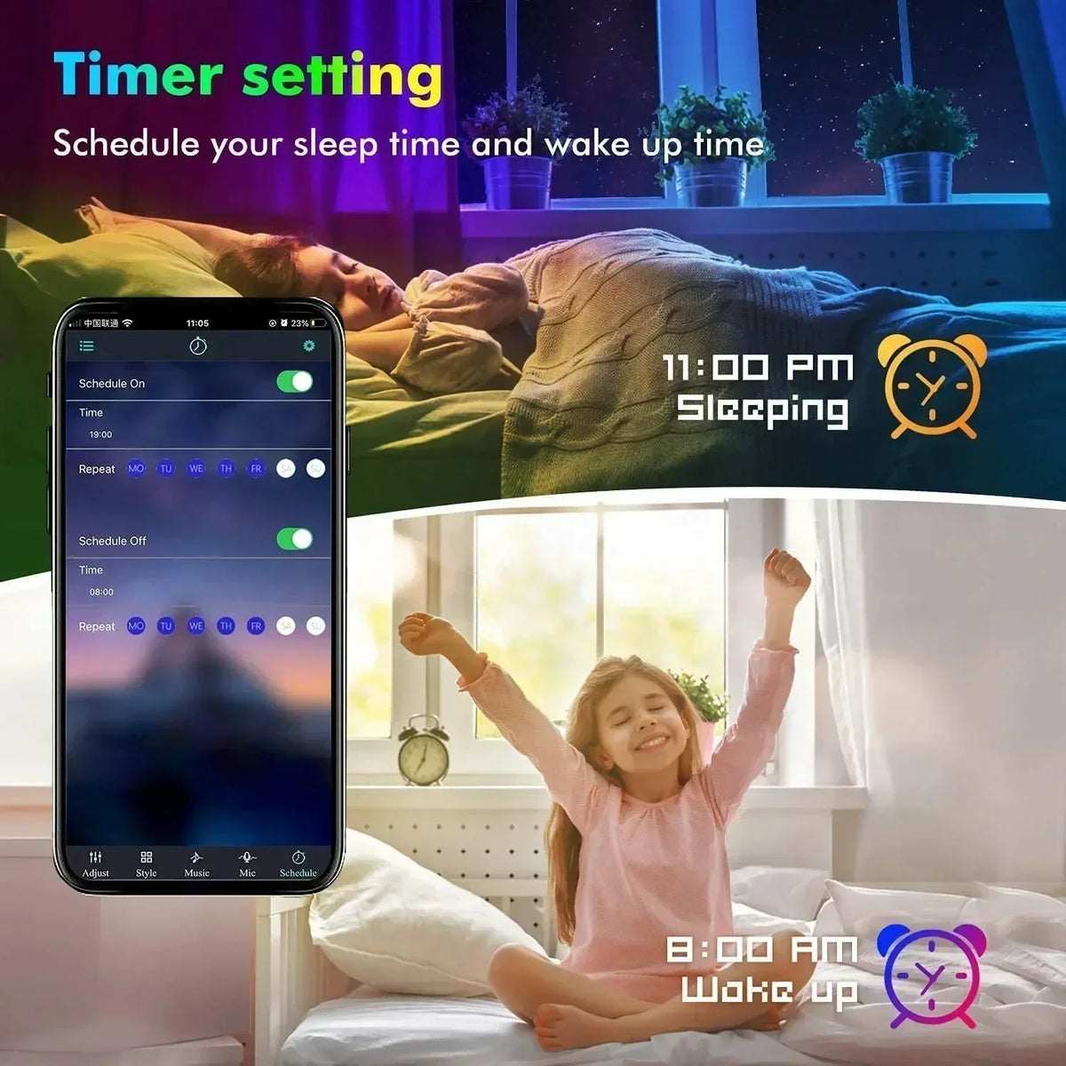 RGB LED Light Strip with Music Sync