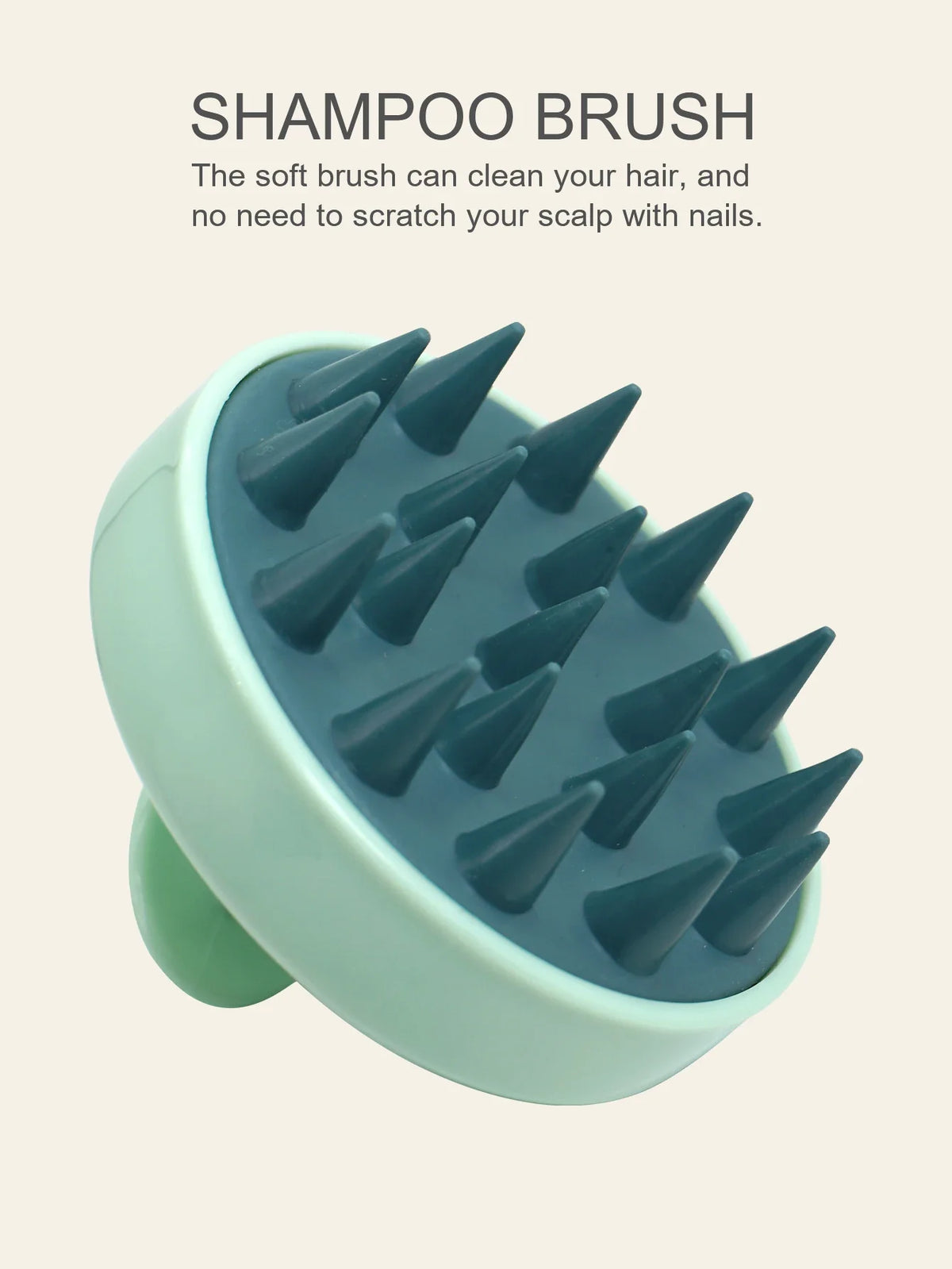 Silicone scalp massager bristle detail