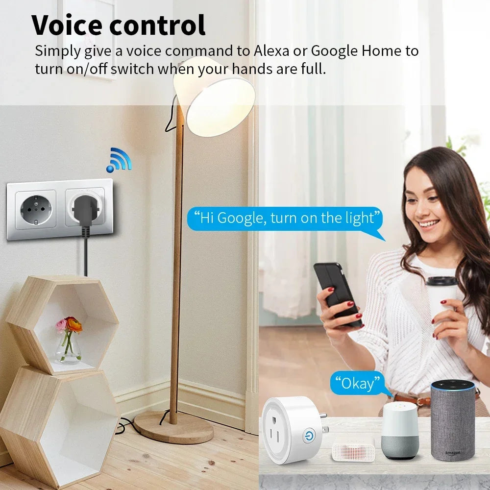 Smart WiFi/Zigbee Plug 20A - App & Voice Control