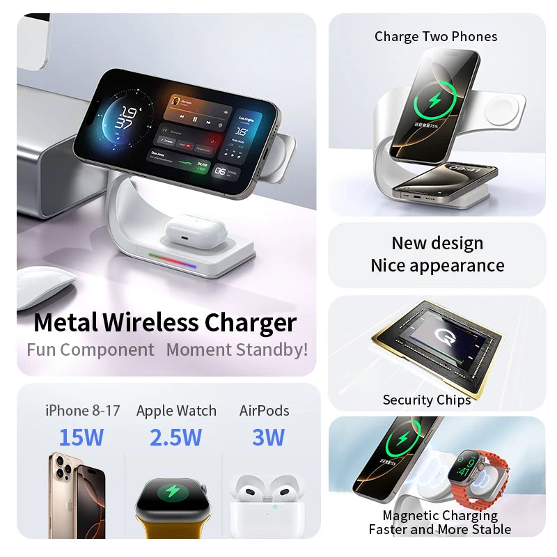 4-in-1 Magnetic Wireless Charging Station